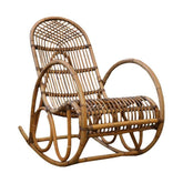 Vintage stílusú, növényi rattanból készült hintaszék